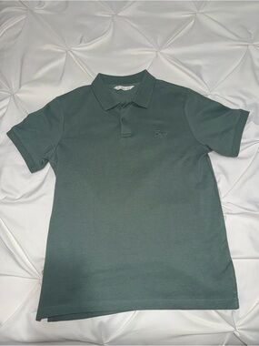 MNG Boys Short-Sleeve Polo Shirt in Sage Green